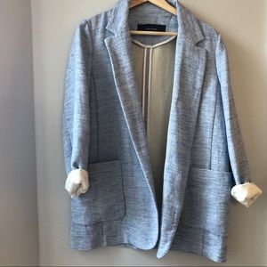 Zara basic light blue blazer